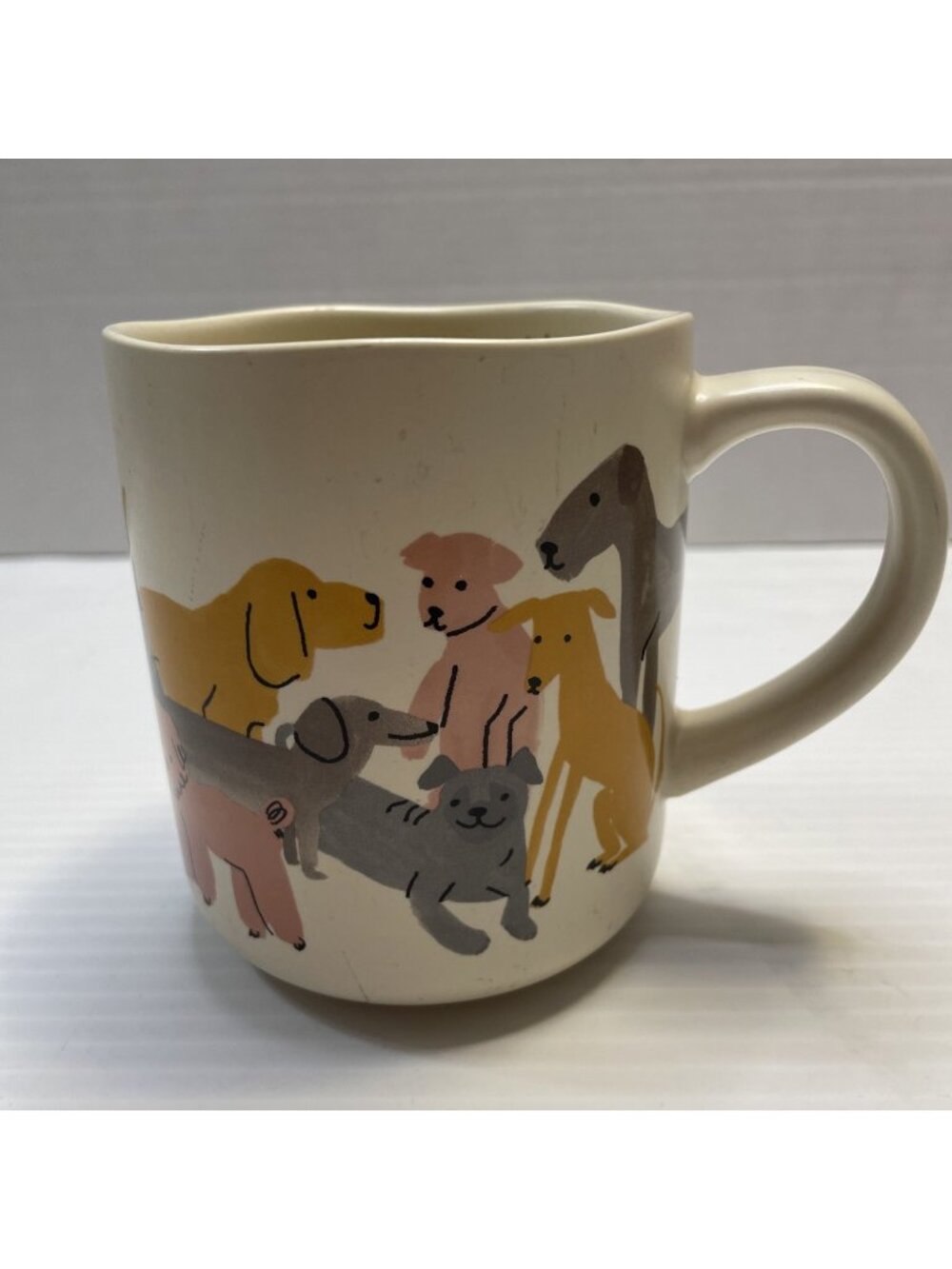 Opal House Dog Person Collectible Coffee Mug Tea Cup 16oz 4” tall Stoneware VGUC